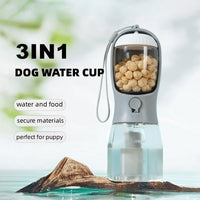 Dog Water Cup Drinking Food Garbage Bag Three-in-one Portable Small Multi-functional Pet Cups Pets Supplies null