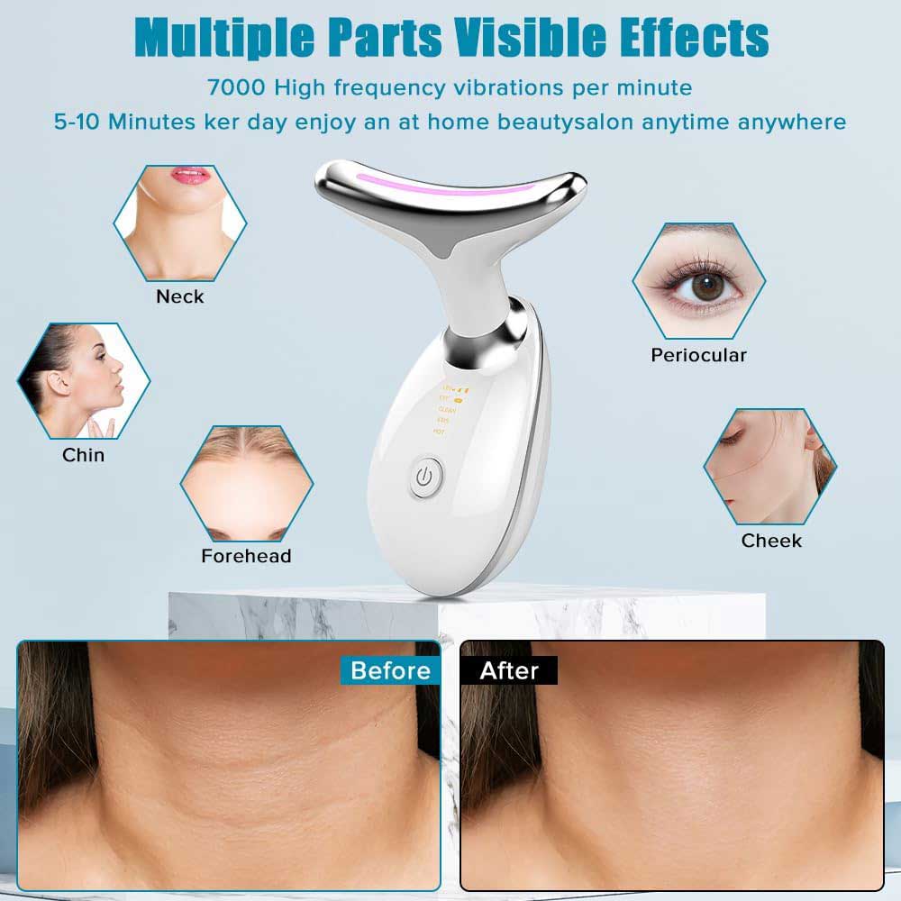 Neck Face Massager Face Sculpting Tool 3 Colour Modes And Vibration For Facial Massager For Double Chin Aura Outlet