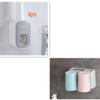 Wall Mounted Automatic Toothpaste Holder Bathroom Accessories Set Dispenser null