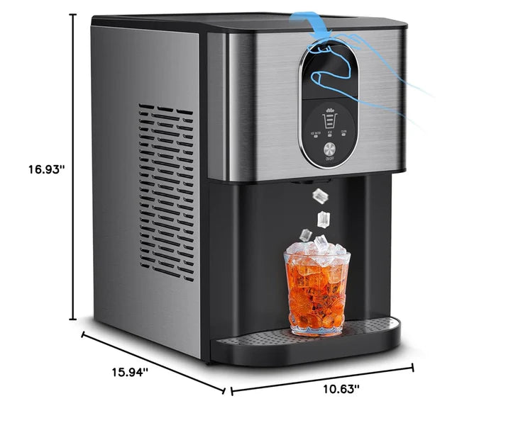 Silent Nugget Ice Maker 44lbs/24H Countertop Dispenser