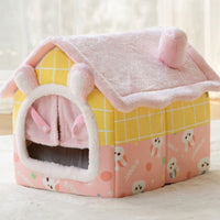 Foldable Dog House Pet Cat Bed Winter Dog Villa Sleep Kennel Removable Nest Warm Enclosed Cave Sofa Pets Supplies null