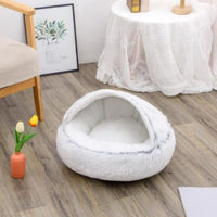2 In 1 Dog And Cat Bed Pet Winter Bed Round Plush Warm Bed House Soft Long Plush Pets Bed Pet Products null