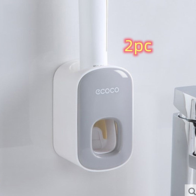 Wall Mounted Automatic Toothpaste Holder Bathroom Accessories Set Dispenser null