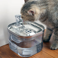 Pet Cat Dog Stainless Steel Automatic Circulation Water Dispenser Intelligent Fountain Pets Accessories null