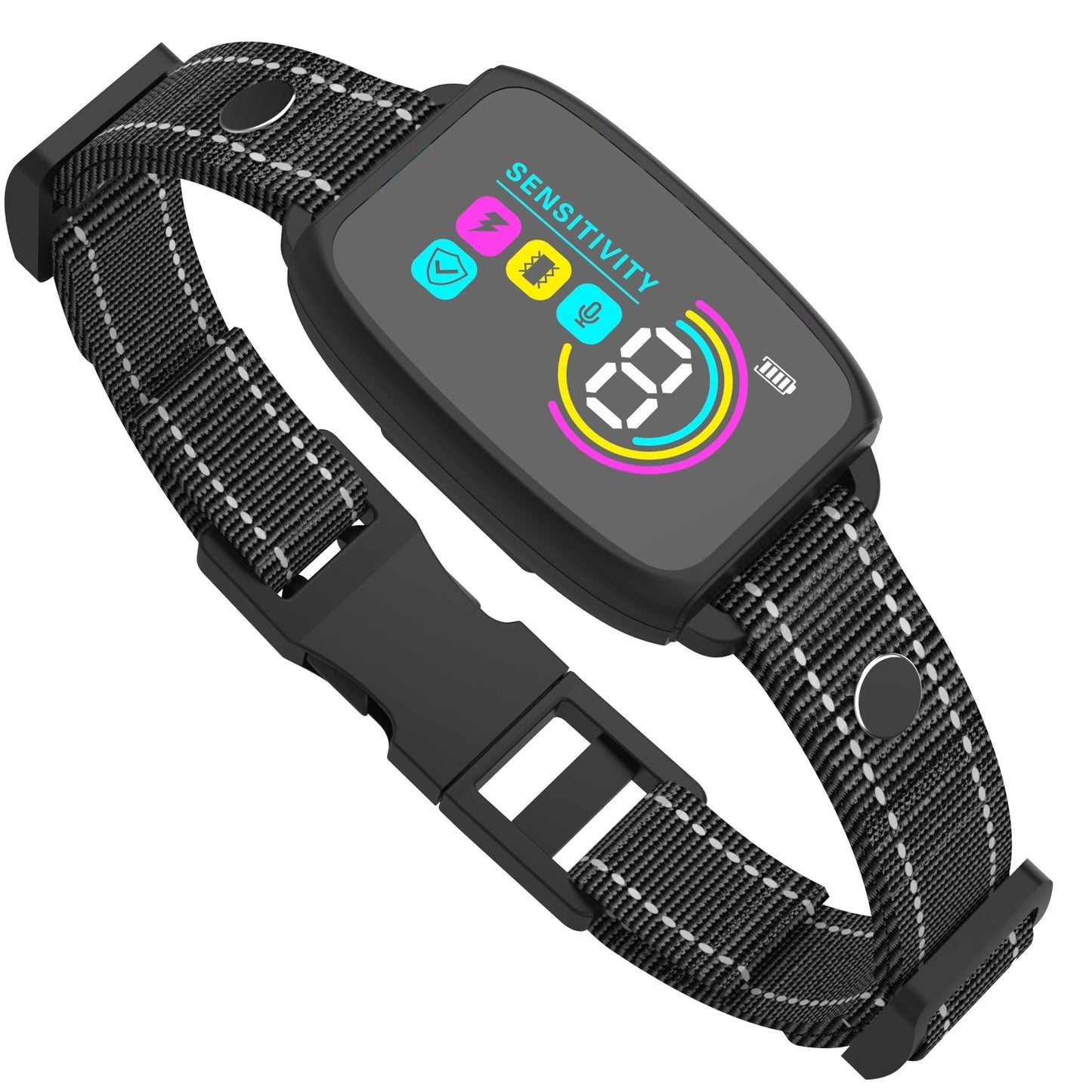 Smart Automatic Anti Barking Dog Collar Rechargeable Bark Stopper Stop Barking HD Digital Display IP67 Waterproof Collar For Dogs Pet Products null