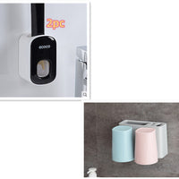 Wall Mounted Automatic Toothpaste Holder Bathroom Accessories Set Dispenser null