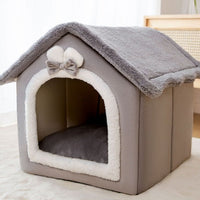 Foldable Dog House Pet Cat Bed Winter Dog Villa Sleep Kennel Removable Nest Warm Enclosed Cave Sofa Pets Supplies null